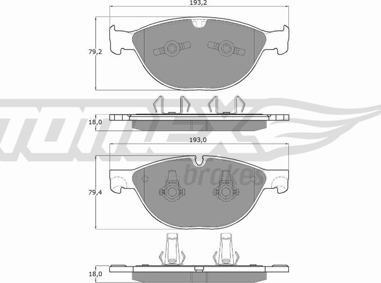 TOMEX brakes TX 18-55 - Komplet Pločica, disk-kočnica www.molydon.hr