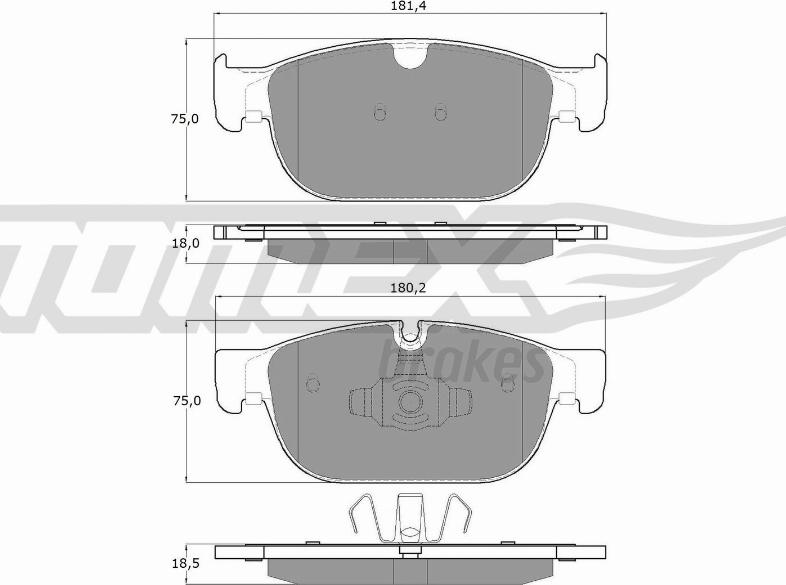 TOMEX brakes TX 18-57 - Komplet Pločica, disk-kočnica www.molydon.hr