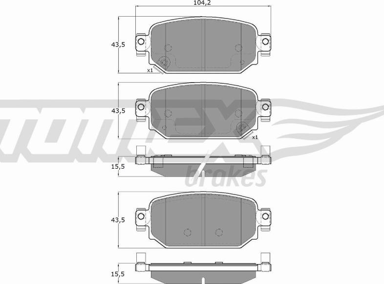 TOMEX brakes TX 18-69 - Komplet Pločica, disk-kočnica www.molydon.hr