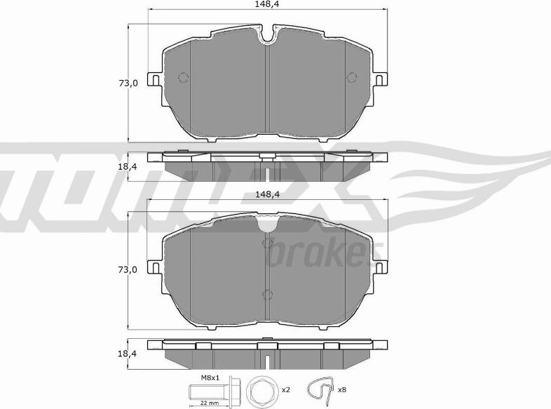 TOMEX brakes TX 18-65 - Komplet Pločica, disk-kočnica www.molydon.hr