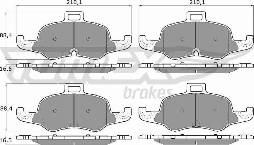 TOMEX brakes TX 18-61 - Komplet Pločica, disk-kočnica www.molydon.hr