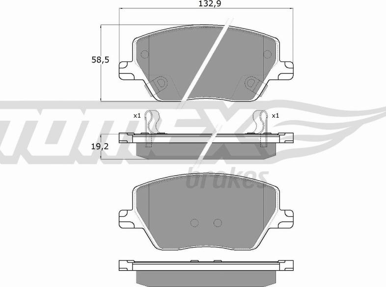 TOMEX brakes TX 18-09 - Komplet Pločica, disk-kočnica www.molydon.hr