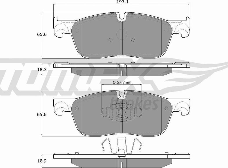 TOMEX brakes TX 18-151 - Komplet Pločica, disk-kočnica www.molydon.hr