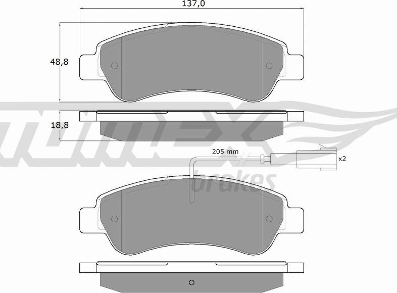 TOMEX brakes TX 18-10 - Komplet Pločica, disk-kočnica www.molydon.hr