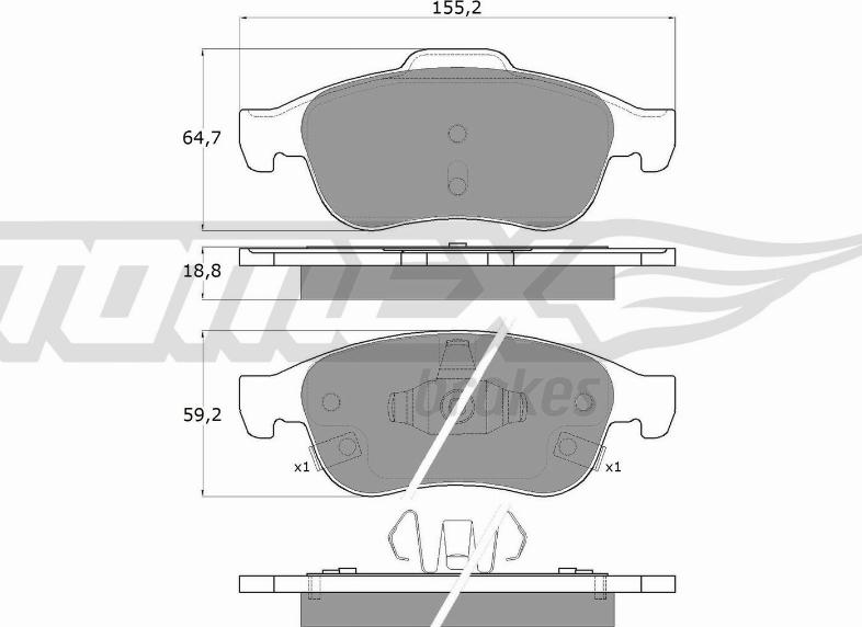 TOMEX brakes TX 18-18 - Komplet Pločica, disk-kočnica www.molydon.hr