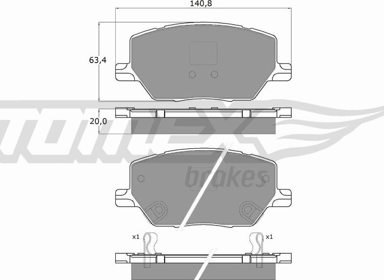 TOMEX brakes TX 18-17 - Komplet Pločica, disk-kočnica www.molydon.hr