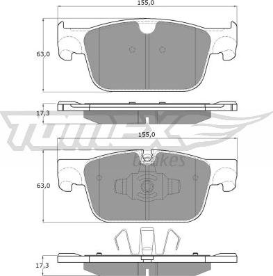 TOMEX brakes TX 18-86 - Komplet Pločica, disk-kočnica www.molydon.hr