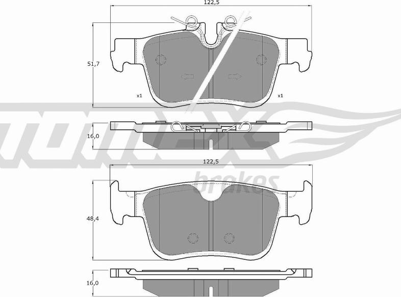 TOMEX brakes TX 18-872 - Komplet Pločica, disk-kočnica www.molydon.hr