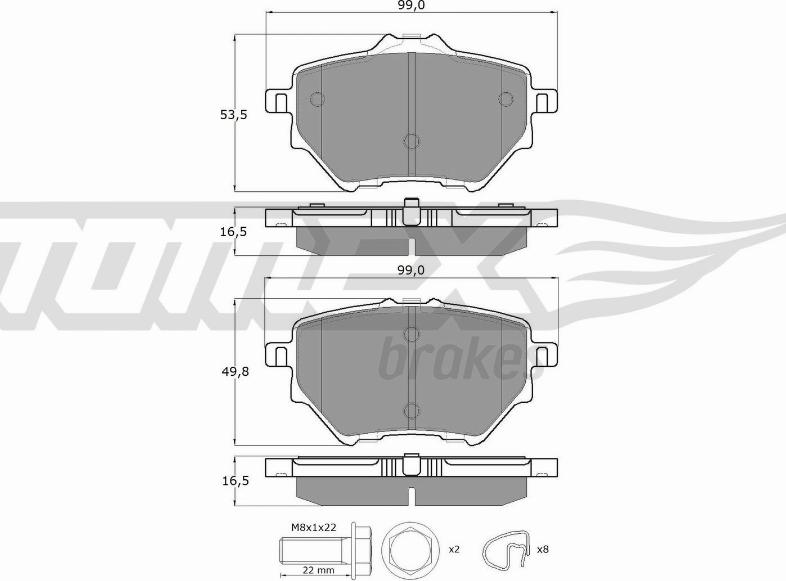 TOMEX brakes TX 18-36 - Komplet Pločica, disk-kočnica www.molydon.hr