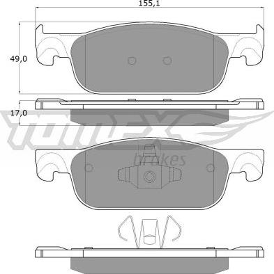 TOMEX brakes TX 18-32 - Komplet Pločica, disk-kočnica www.molydon.hr