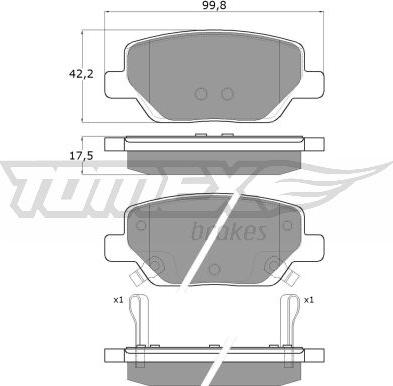 TOMEX brakes TX 18-20 - Komplet Pločica, disk-kočnica www.molydon.hr