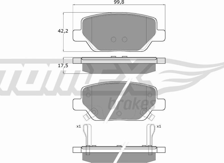 TOMEX brakes TX 18-20 - Komplet Pločica, disk-kočnica www.molydon.hr