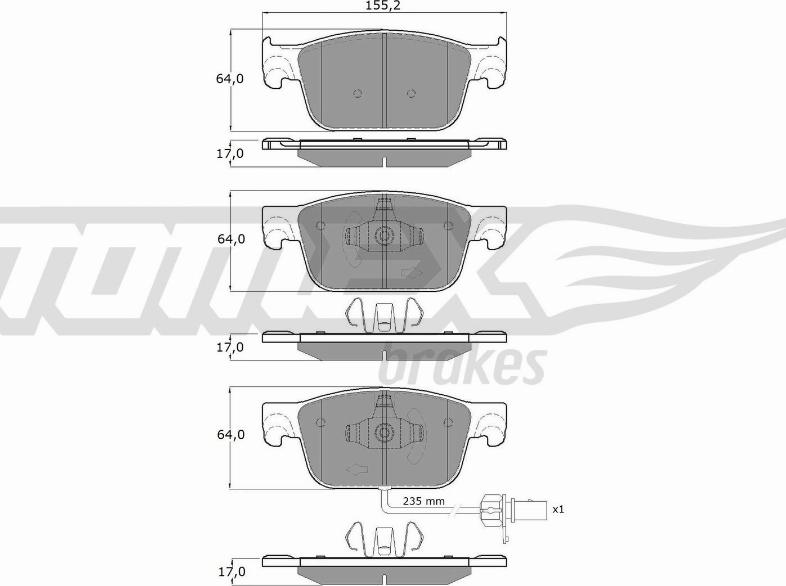 TOMEX brakes TX 18-21 - Komplet Pločica, disk-kočnica www.molydon.hr