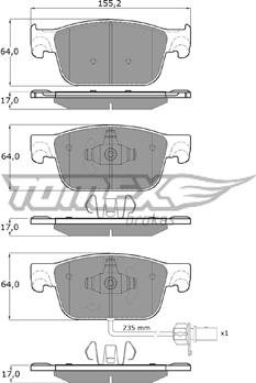 TOMEX brakes TX 18-21 - Komplet Pločica, disk-kočnica www.molydon.hr