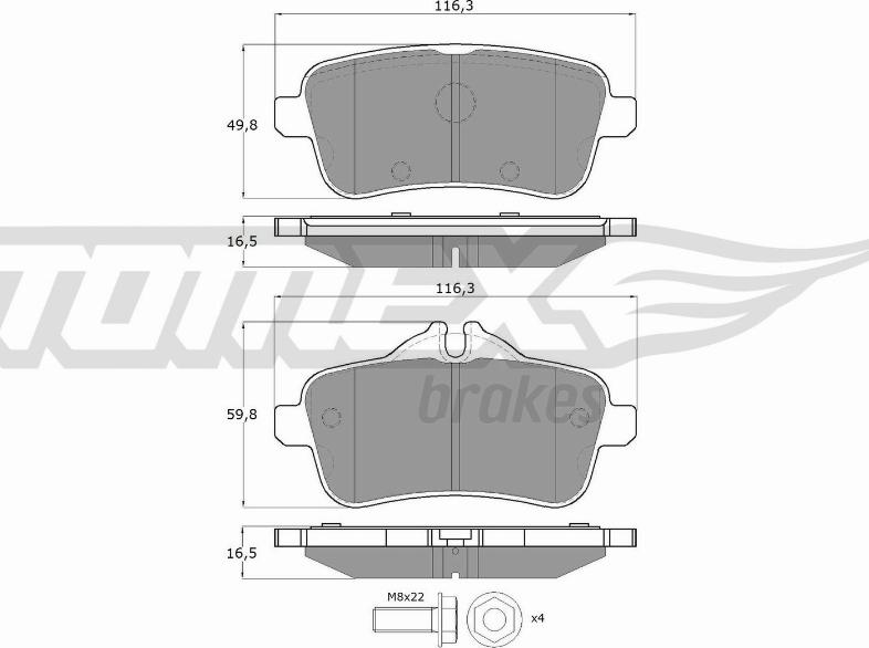 TOMEX brakes TX 18-79 - Komplet Pločica, disk-kočnica www.molydon.hr