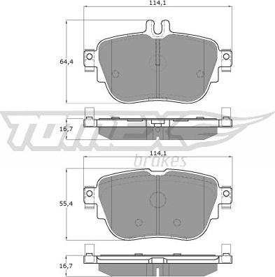 TOMEX brakes TX 18-76 - Komplet Pločica, disk-kočnica www.molydon.hr