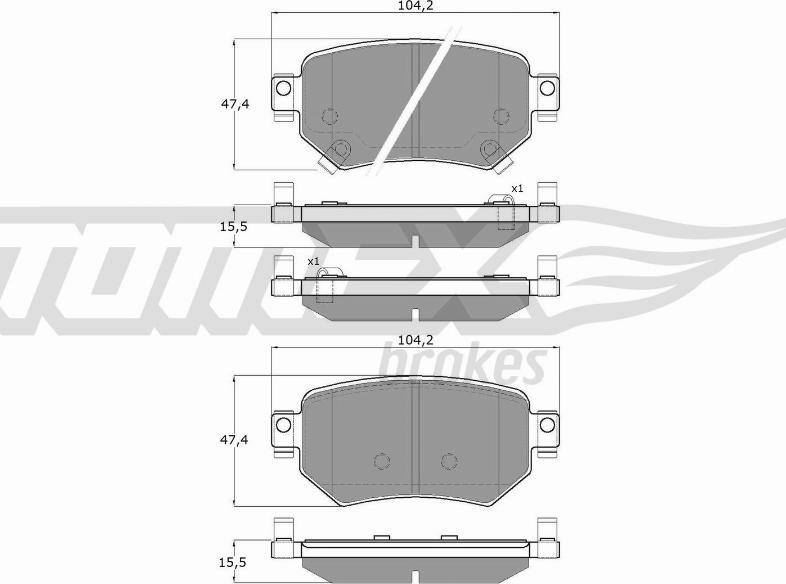 TOMEX brakes TX 18-70 - Komplet Pločica, disk-kočnica www.molydon.hr