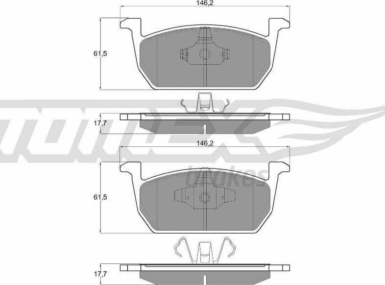 TOMEX brakes TX 18-73 - Komplet Pločica, disk-kočnica www.molydon.hr