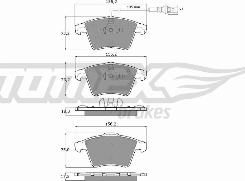 TOMEX brakes TX 13-931 - Komplet Pločica, disk-kočnica www.molydon.hr