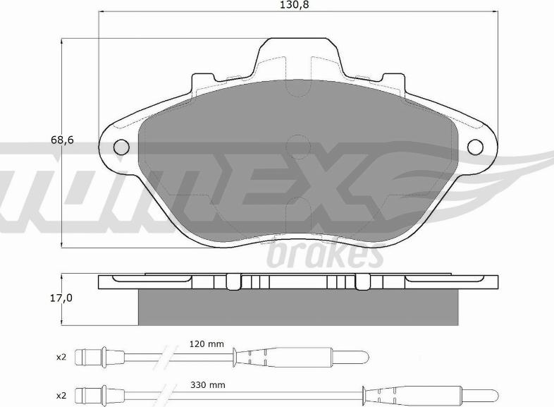 TOMEX brakes TX 13-45 - Komplet Pločica, disk-kočnica www.molydon.hr