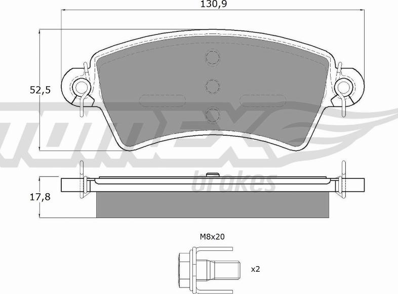 TOMEX brakes TX 13-41 - Komplet Pločica, disk-kočnica www.molydon.hr