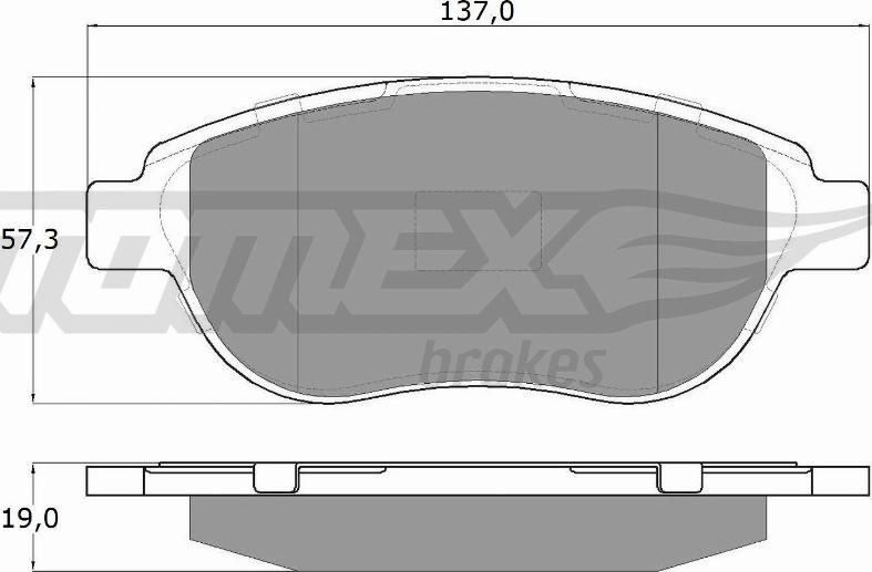TOMEX brakes TX 13-42 - Komplet Pločica, disk-kočnica www.molydon.hr