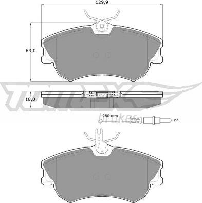 TOMEX brakes TX 13-47 - Komplet Pločica, disk-kočnica www.molydon.hr