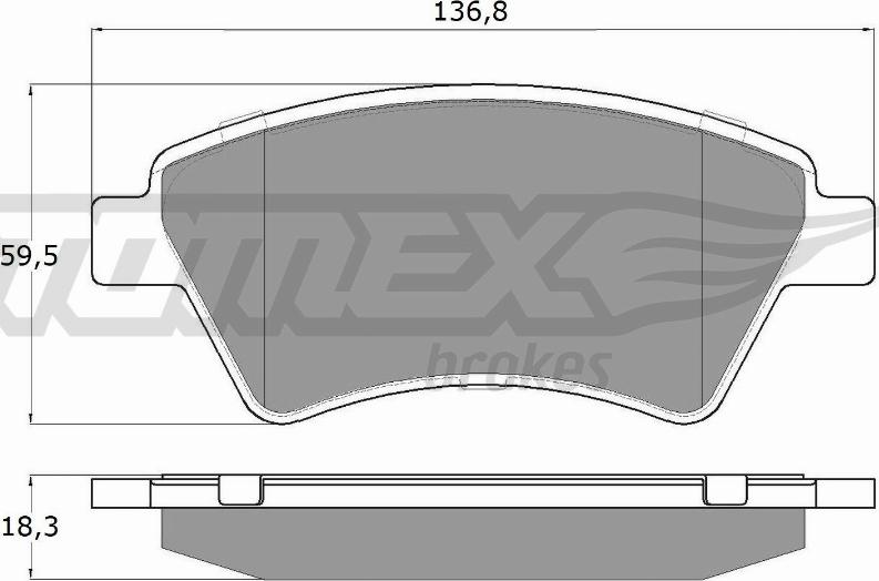 TOMEX brakes TX 13-54 - Komplet Pločica, disk-kočnica www.molydon.hr