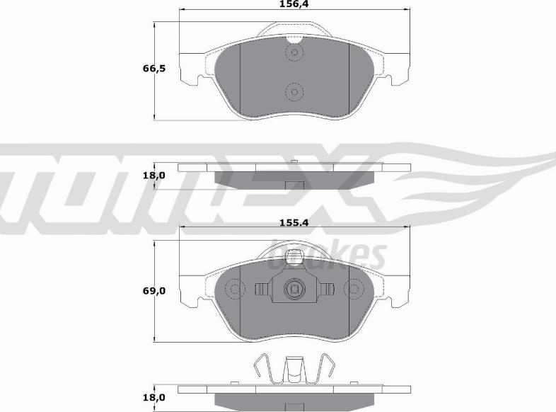 TOMEX brakes TX 13-51 - Komplet Pločica, disk-kočnica www.molydon.hr