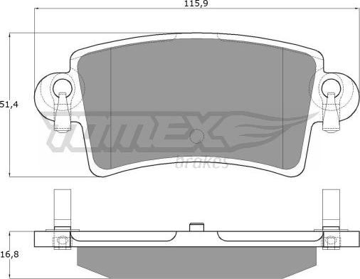 TOMEX brakes TX 13-52 - Komplet Pločica, disk-kočnica www.molydon.hr