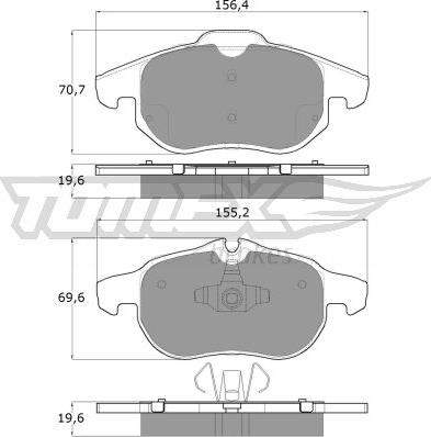 TOMEX brakes TX 13-04 - Komplet Pločica, disk-kočnica www.molydon.hr