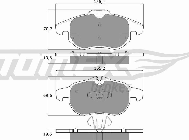 TOMEX brakes TX 13-04 - Komplet Pločica, disk-kočnica www.molydon.hr