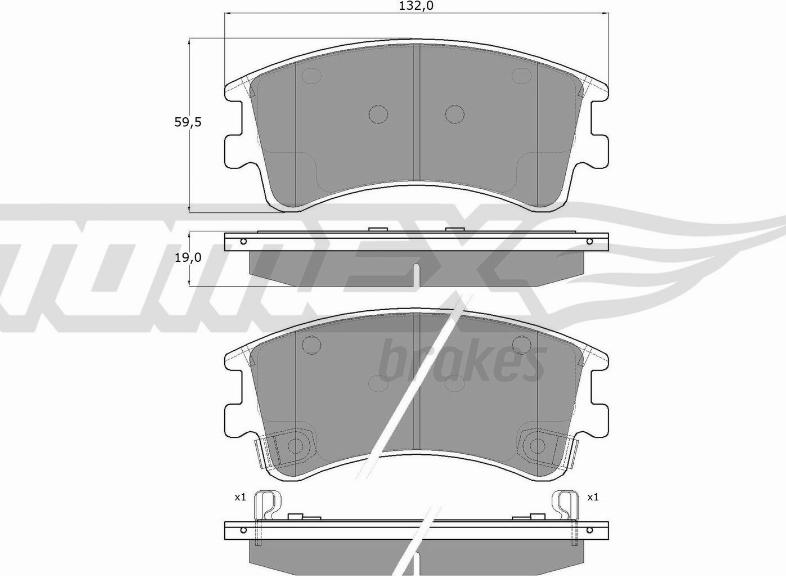 TOMEX brakes TX 13-03 - Komplet Pločica, disk-kočnica www.molydon.hr