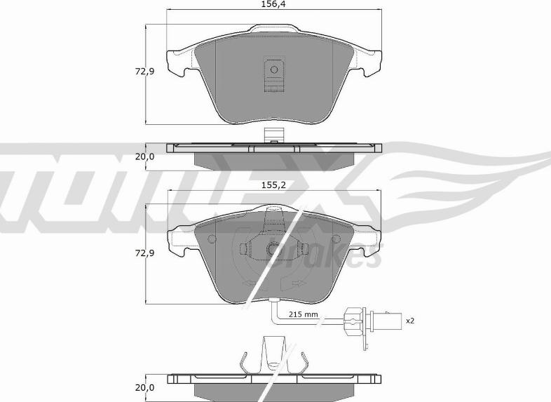 TOMEX brakes TX 13-14 - Komplet Pločica, disk-kočnica www.molydon.hr