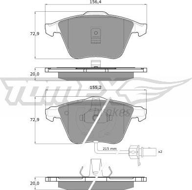 TOMEX brakes TX 13-14 - Komplet Pločica, disk-kočnica www.molydon.hr