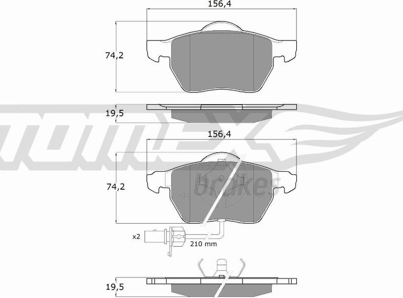 TOMEX brakes TX 13-13 - Komplet Pločica, disk-kočnica www.molydon.hr