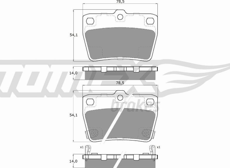 TOMEX brakes TX 13-86 - Komplet Pločica, disk-kočnica www.molydon.hr