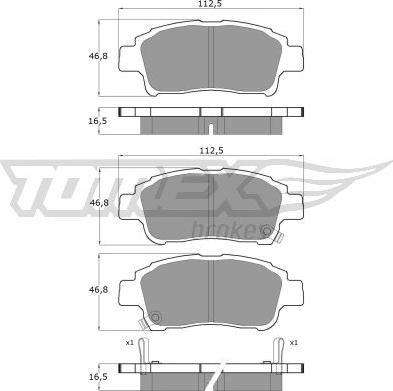 TOMEX brakes TX 13-87 - Komplet Pločica, disk-kočnica www.molydon.hr