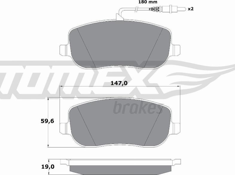 TOMEX brakes TX 13-34 - Komplet Pločica, disk-kočnica www.molydon.hr