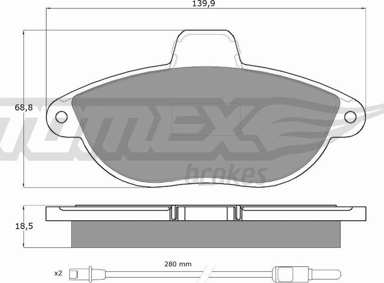 TOMEX brakes TX 13-35 - Komplet Pločica, disk-kočnica www.molydon.hr