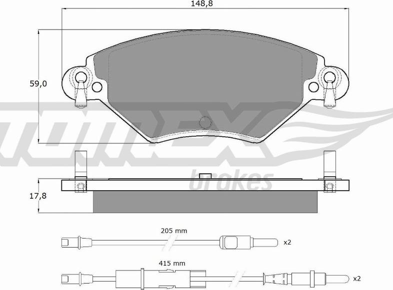 TOMEX brakes TX 13-31 - Komplet Pločica, disk-kočnica www.molydon.hr