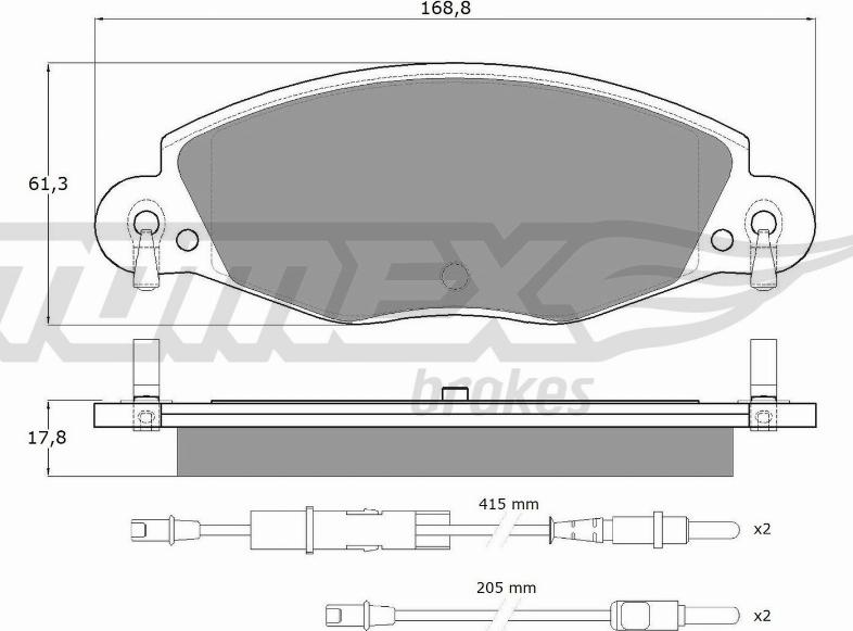 TOMEX brakes TX 13-32 - Komplet Pločica, disk-kočnica www.molydon.hr