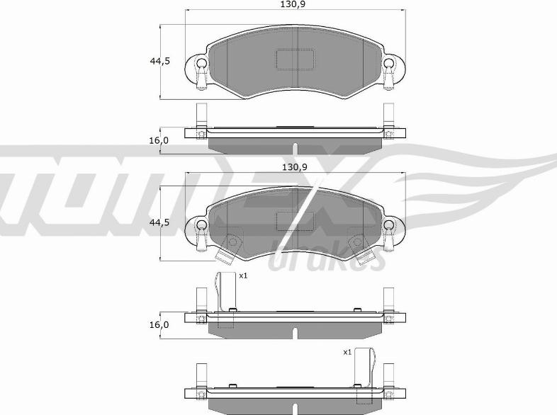 TOMEX brakes TX 12-96 - Komplet Pločica, disk-kočnica www.molydon.hr