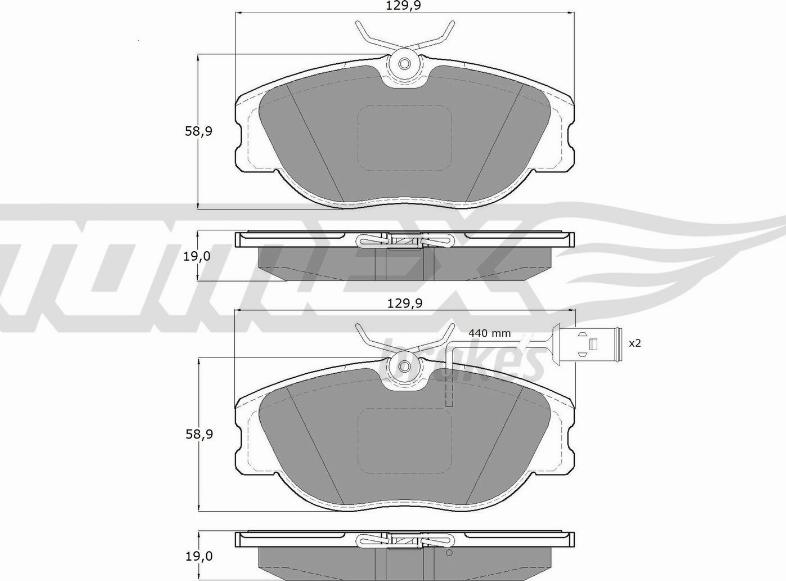 TOMEX brakes TX 12-441 - Komplet Pločica, disk-kočnica www.molydon.hr