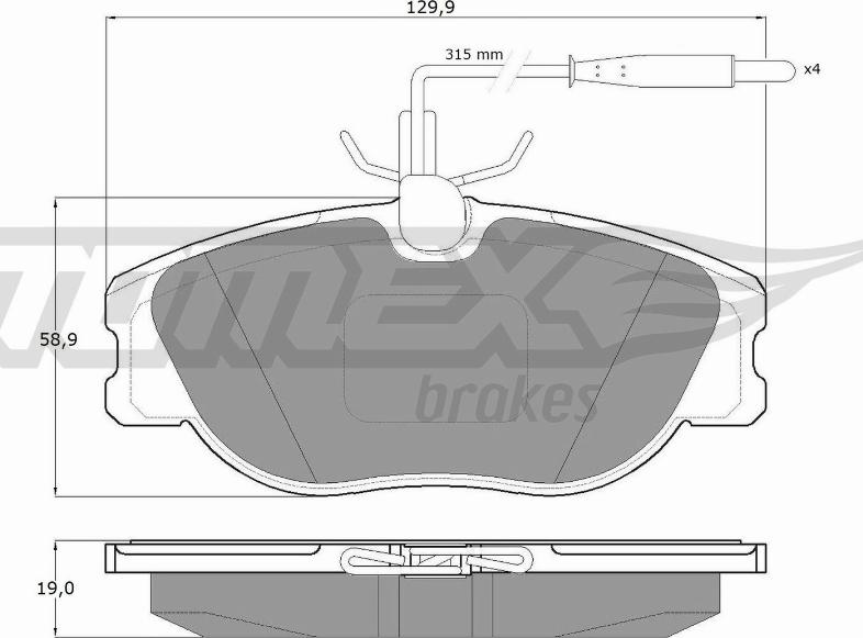 TOMEX brakes TX 12-442 - Komplet Pločica, disk-kočnica www.molydon.hr