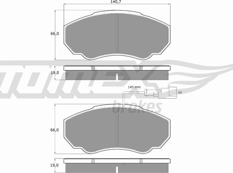 TOMEX brakes TX 12-45 - Komplet Pločica, disk-kočnica www.molydon.hr