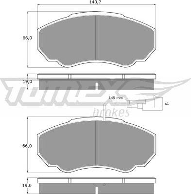 TOMEX brakes TX 12-45 - Komplet Pločica, disk-kočnica www.molydon.hr