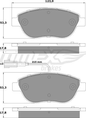 TOMEX brakes TX 12-482 - Komplet Pločica, disk-kočnica www.molydon.hr