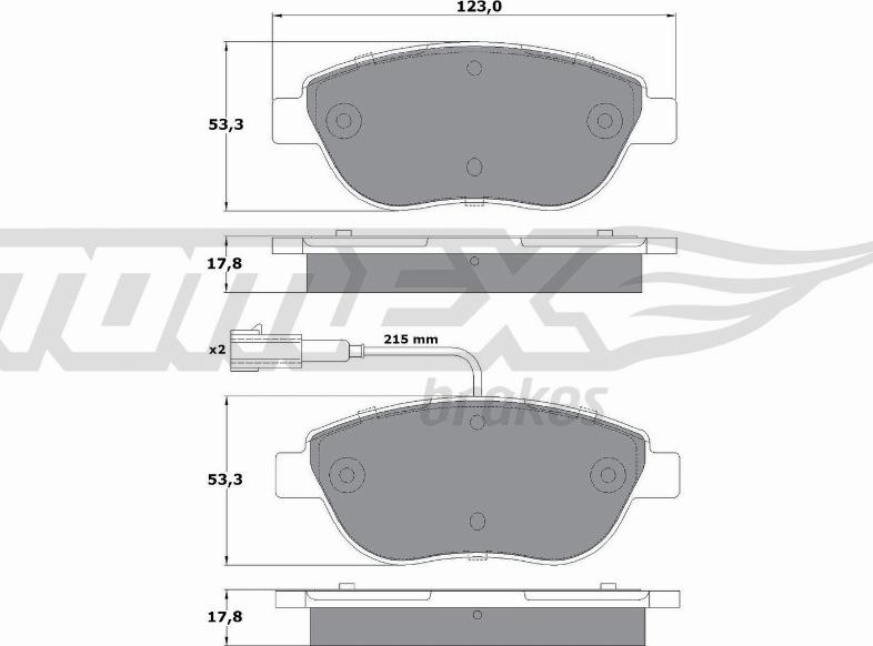 TOMEX brakes TX 12-482 - Komplet Pločica, disk-kočnica www.molydon.hr