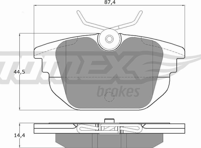 TOMEX brakes TX 12-43 - Komplet Pločica, disk-kočnica www.molydon.hr